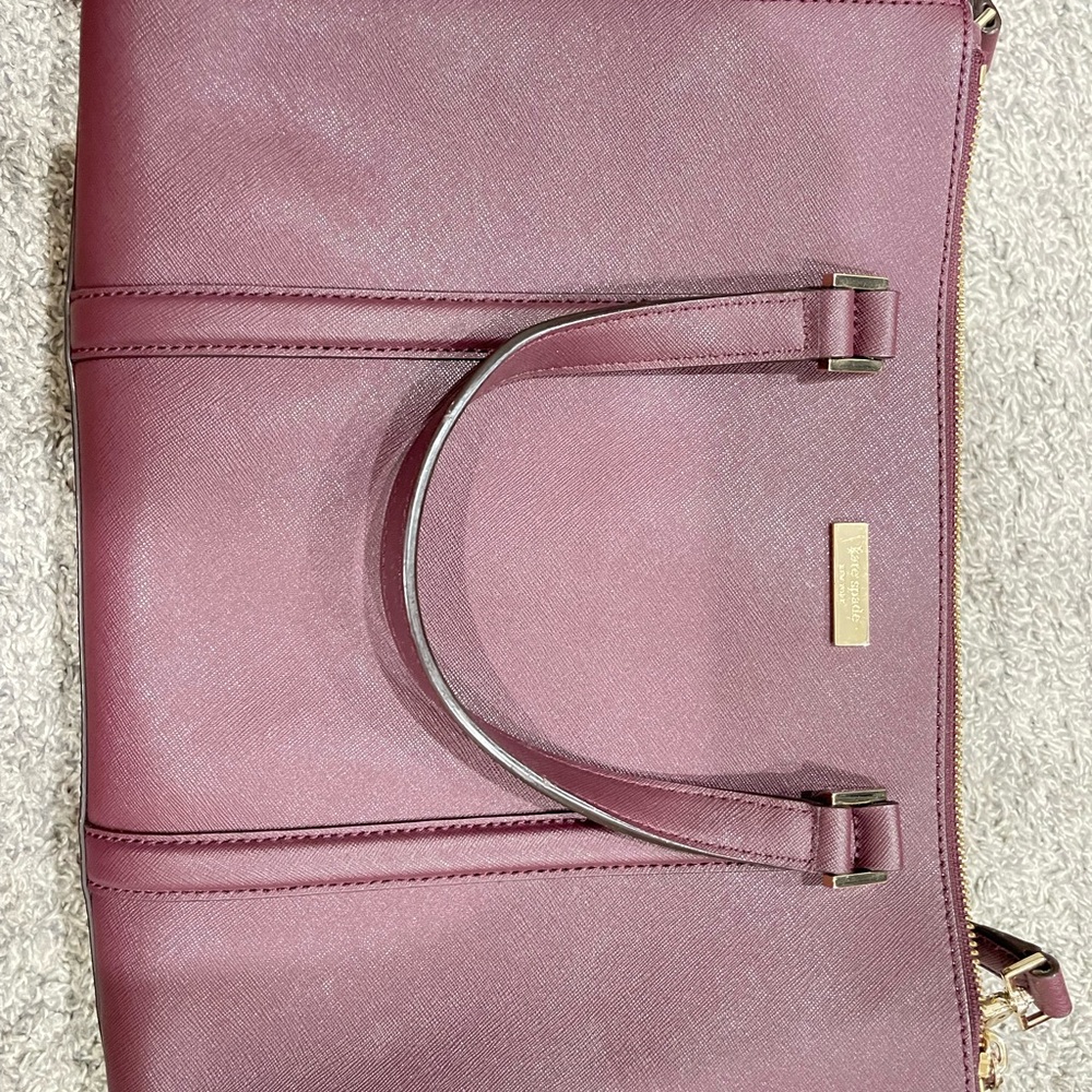 Kate Spade Plum Tote/ Crossbody with Gold Accents